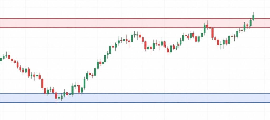 Support: price bounces up